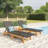 Garden Lounge Set Poly Rattan&Solid Wood Acacia