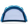 Party Tent with LED and 4 Sidewalls 3.6×3.6×2.3 m Blue