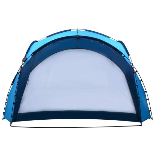 Party Tent with LED and 4 Sidewalls 3.6×3.6×2.3 m Blue