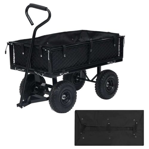Garden Cart Liner Fabric – 81x41x21 cm, Black