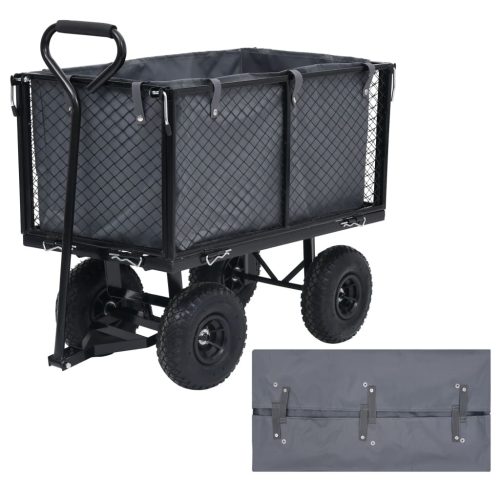 Garden Cart Liner Fabric – 81x41x40 cm, Dark Grey