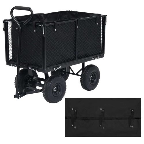 Garden Cart Liner Fabric – 81x41x40 cm, Black