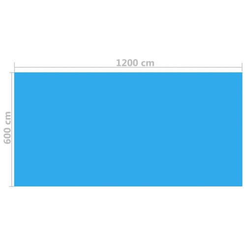 Rectangular Pool Cover PE Blue – 1200×600 cm