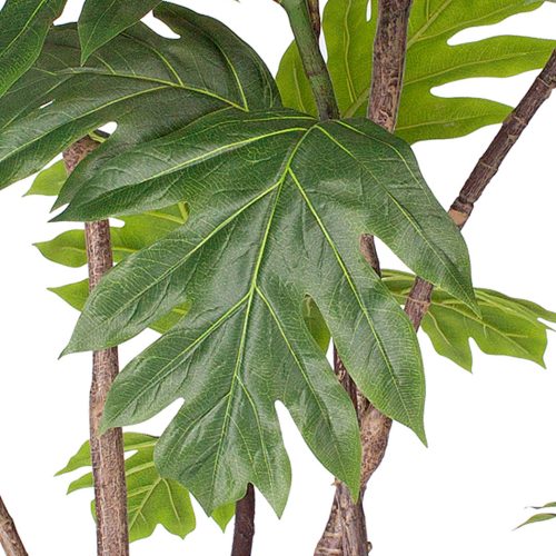 90cm 2-Trunk Artificial Natural Green Split-Leaf Philodendron Tree Fake Tropical Indoor Plant Home Office Décor – 1