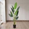 Artificial Giant Green Birds of Paradise Tree Fake Tropical Indoor Plant Home Office Decor