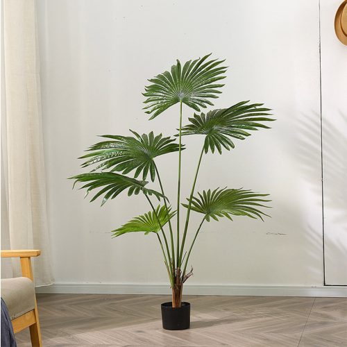 Artificial Natural Green Fan Palm Tree Fake Tropical Indoor Plant Home Office Decor