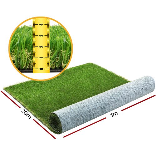 Artificial Grass Synthetic 30mm Fake Turf Plants Lawn 4-coloured – 1×20 m