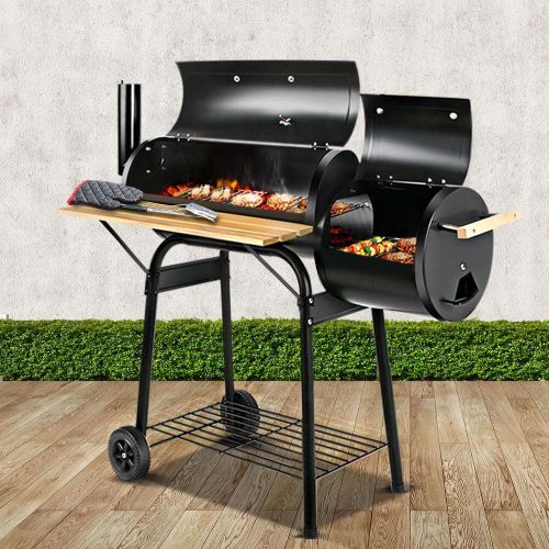 BBQ Grill 2-In-1 Offset Charcoal Smoker