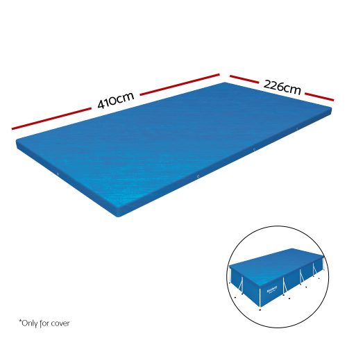 Pool Cover Fits 4.04×2.12m Above Ground Swimming Pool PE Blanket