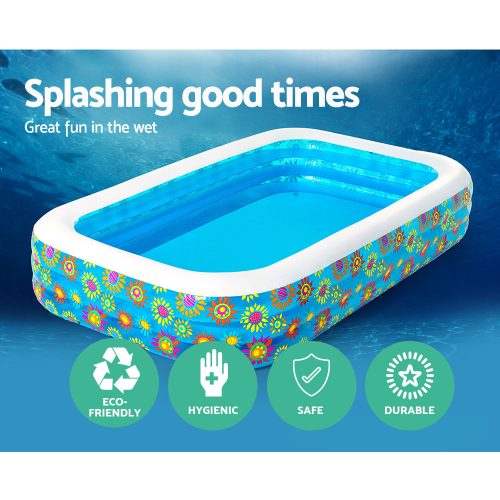 Kids Pool 305x183x56cm Inflatable Above Ground Swimming Pools 1161L