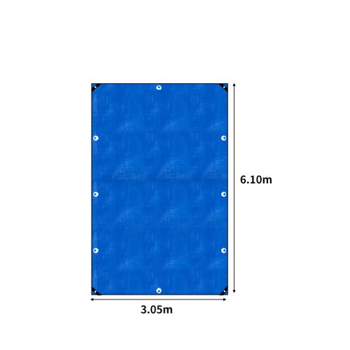 Heavy Duty Tarp Tarpaulin Shelter Camping Tent Cover Waterproof – 3.05 x 6.10 M