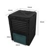 290L Compost Bin Food WasRecycling Composter Kitchen Garden Composting – Black