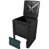 290L Compost Bin Food WasRecycling Composter Kitchen Garden Composting – Black