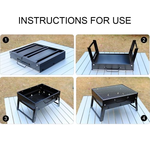 43cm Portable Folding Thick Box-type Charcoal Grill for Outdoor BBQ Camping – 1