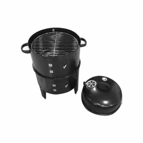 3 In 1 Barbecue Smoker Outdoor Charcoal BBQ Grill Camping Picnic Fishing – 1