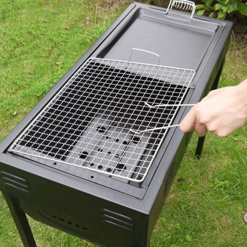 72cm Portable Folding Thick Box-Type Charcoal Grill for Outdoor BBQ Camping – 1