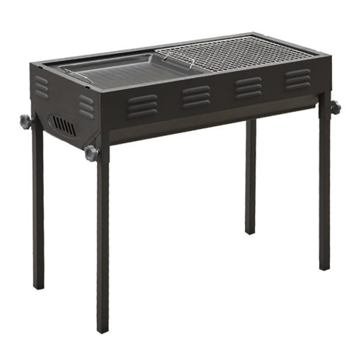 72cm Portable Folding Thick Box-Type Charcoal Grill for Outdoor BBQ Camping