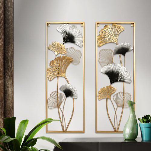 Large Metal Wall Art Hanging Leaf Tree Of Life Home Decor Sculpture Garden Pair