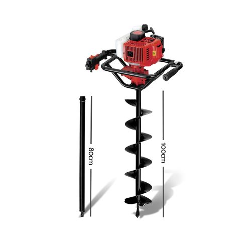 92CC Petrol Post Hole Digger Drill Borer Fence Extension Auger Bits