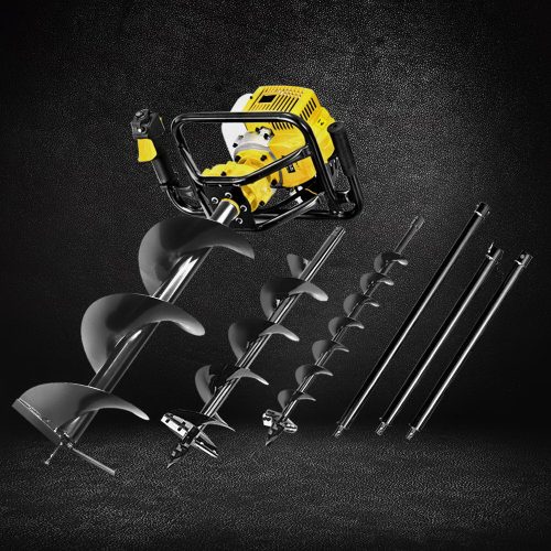 92CC Petrol Post Hole Digger Auger Drill Borer Fence Earth Power – Kit