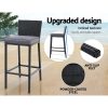 5-Piece Outdoor Bar Set Dining Table Stools Wicker Patio Setting