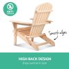 Outdoor Chairs Furniture Beach Chair Lounge Wooden Adirondack Garden Patio – 1