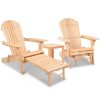 3 Piece Outdoor Beach Chair and Table Set – Natural