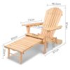 3 Piece Outdoor Beach Chair and Table Set – Natural