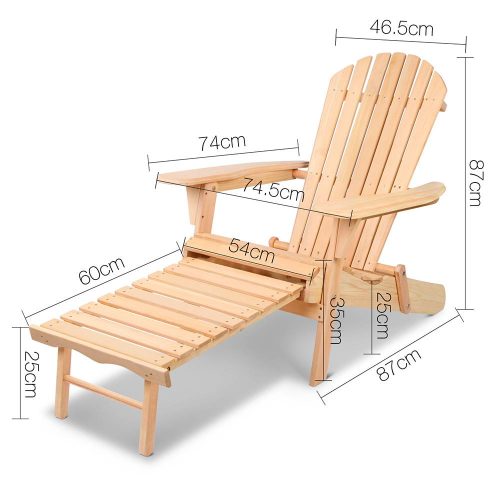 3 Piece Outdoor Beach Chair and Table Set – Natural