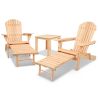 3 Piece Outdoor Beach Chair and Table Set – Natural