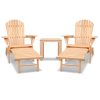 3 Piece Outdoor Beach Chair and Table Set – Natural