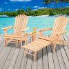 3 Piece Outdoor Beach Chair and Table Set – Natural