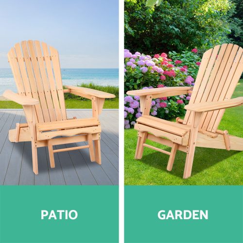 Outdoor Furniture Sun Lounge Chairs Beach Chair Recliner Adirondack Patio Garden – 1