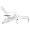 Adirondack Beach Chair with Ottoman – White – 2