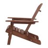 3 Piece Wooden Outdoor Beach Chair and Table Set – Brown