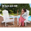 Outdoor Sun Lounge Beach Chairs Table Setting Wooden Adirondack Patio Chair