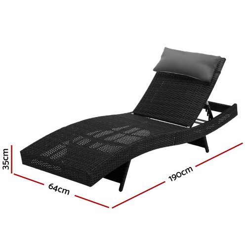 Outdoor Wicker Sun Lounge