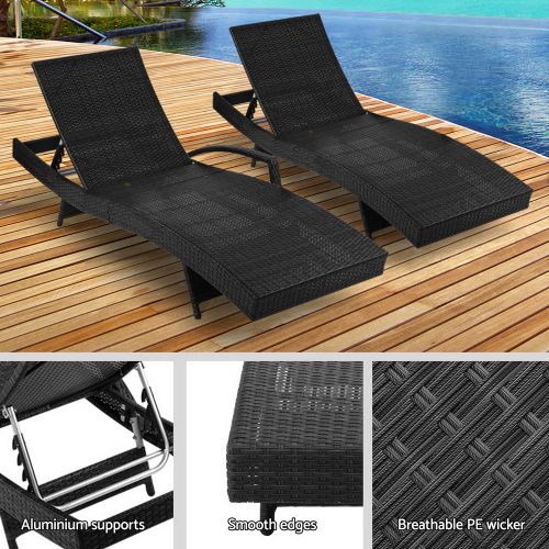 Outdoor Wicker Sun Lounge