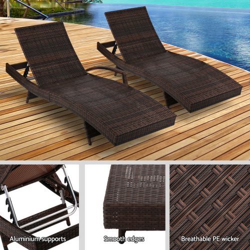 Outdoor Wicker Sun Lounge