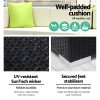 Sofa Set with Storage Cover Outdoor Furniture Wicker – 3 x Single Sofa + 2 x Corner Sofa + 1 x Table + 1 x Ottoman + 1 x storage cover