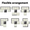Sofa Set with Storage Cover Outdoor Furniture Wicker – 3 x Single Sofa + 2 x Corner Sofa + 1 x Table + 1 x Ottoman + 1 x storage cover
