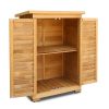 Portable Wooden Garden Storage Cabinet