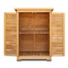 Portable Wooden Garden Storage Cabinet