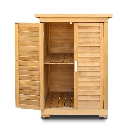 Portable Wooden Garden Storage Cabinet