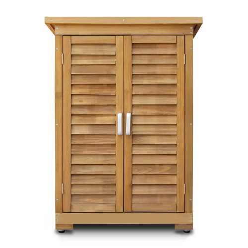 Portable Wooden Garden Storage Cabinet