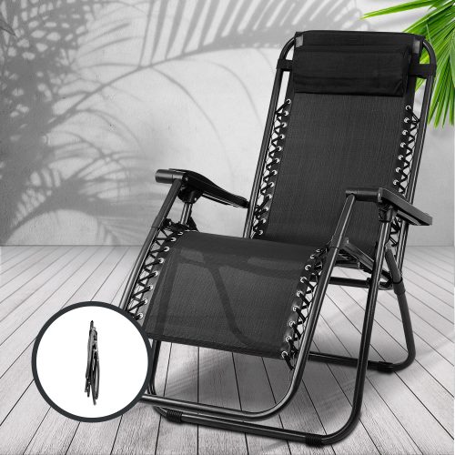 Zero Gravity Recliner Chairs Outdoor Sun Lounge Beach Chair Camping