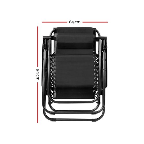 Zero Gravity Recliner Chairs Outdoor Sun Lounge Beach Chair Camping