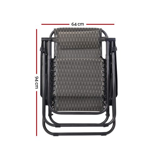 Zero Gravity Recliner Chairs Outdoor Sun Lounge Beach Chair Camping