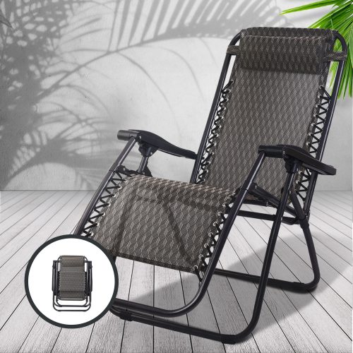 Zero Gravity Recliner Chairs Outdoor Sun Lounge Beach Chair Camping