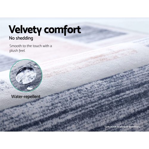 Floor Rugs Short Pile Area Rug Large Modern Carpet Soft Grey – 200×290 cm